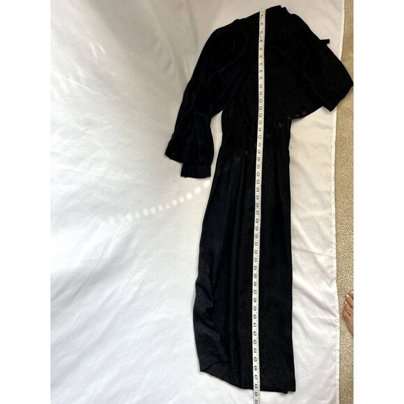 Vintage Iona 100% Silk Midi Dress Size 12 Victorian Retro Draped Paisley Witchy - Picture 12 of 12